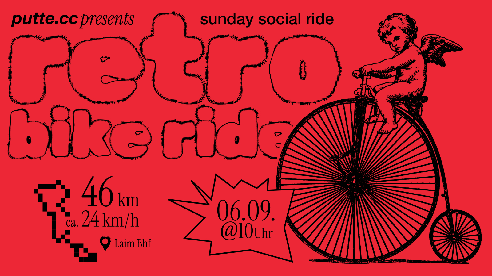 Retro Bike Ride Poster von putte.cc